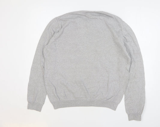 Topman Mens Grey Cotton Pullover Sweatshirt Size L