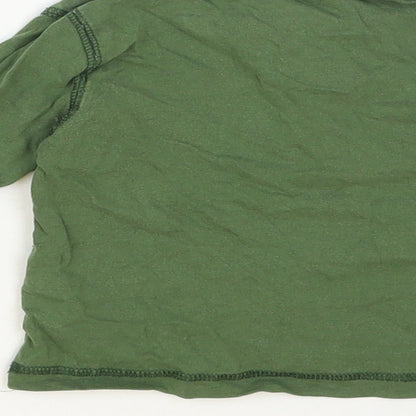 Dunnes Stores Baby Green Cotton Pullover T-Shirt Size 12-18 Months Henley Button