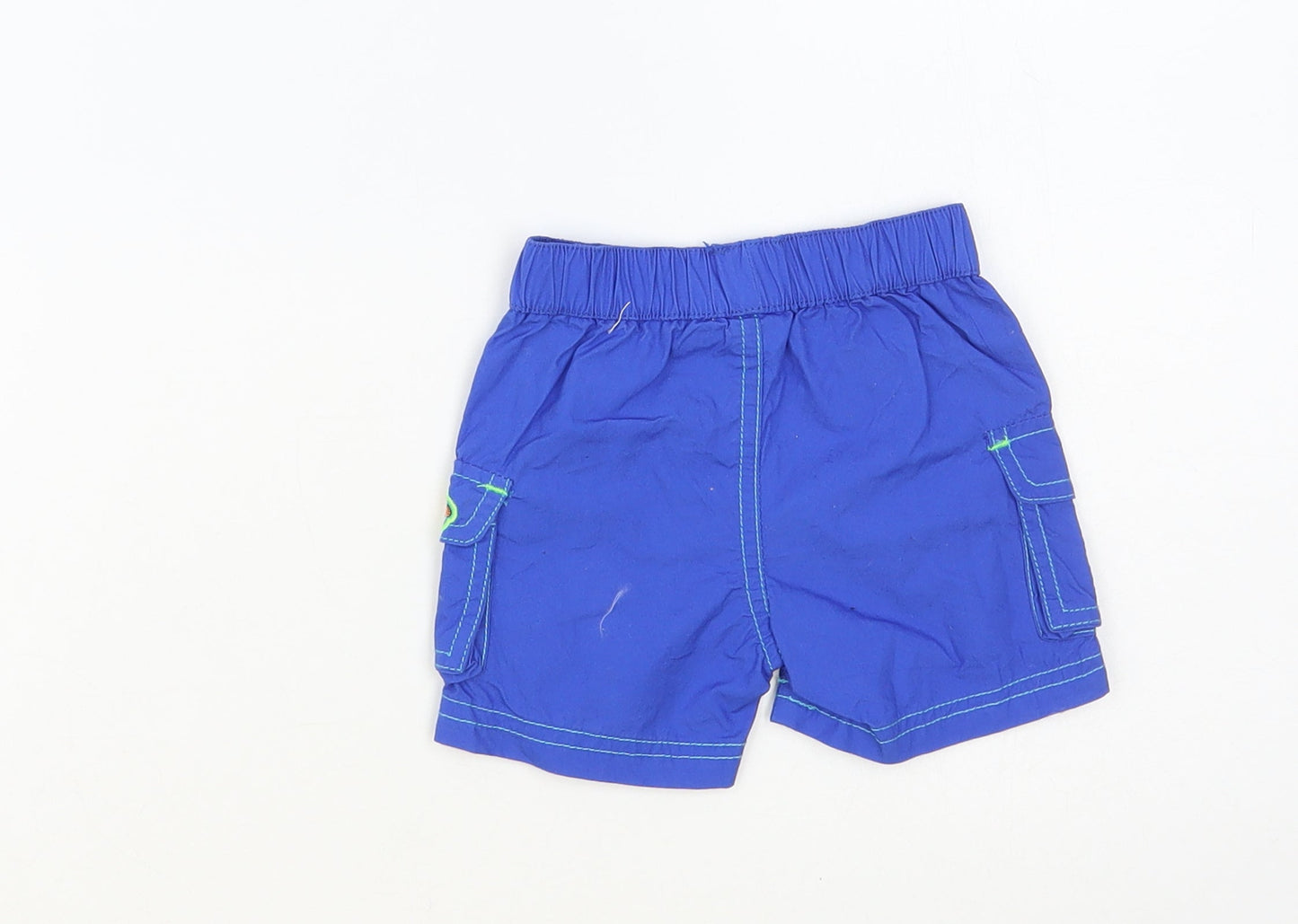 George Baby Blue Cotton Cropped Trousers Size 0-3 Months Pullover - Nemo