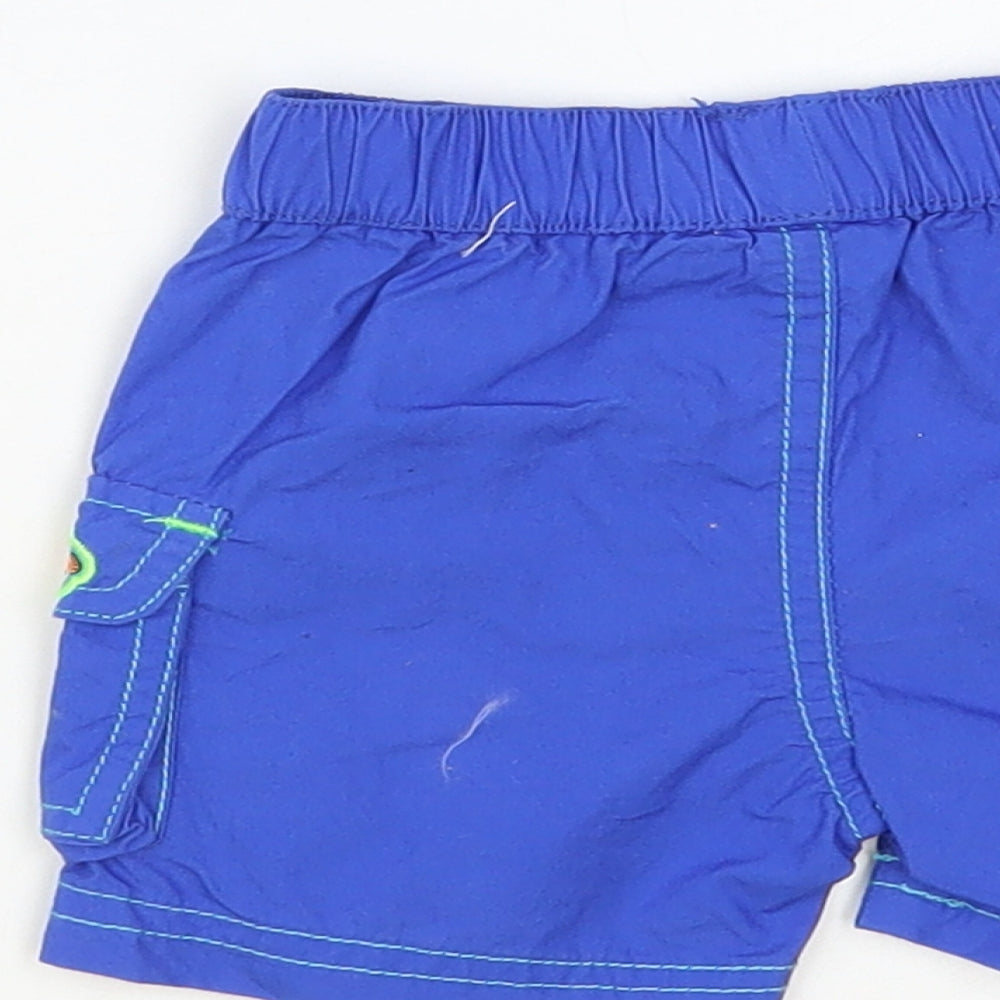 George Baby Blue Cotton Cropped Trousers Size 0-3 Months Pullover - Nemo