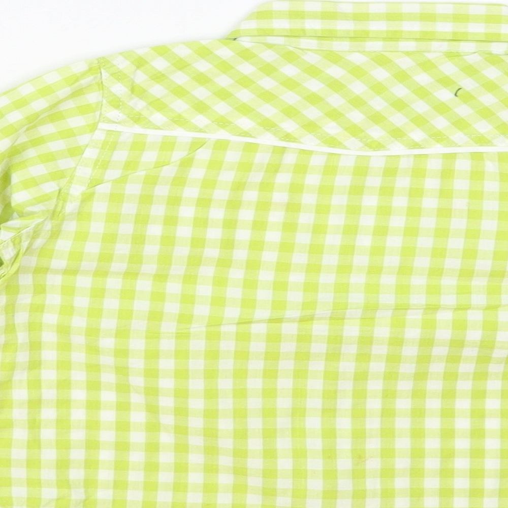 Miniclub Baby Green Check Cotton Basic Button-Up Size 12-18 Months Collared Button