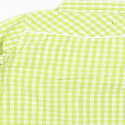 Miniclub Baby Green Check Cotton Basic Button-Up Size 12-18 Months Collared Button