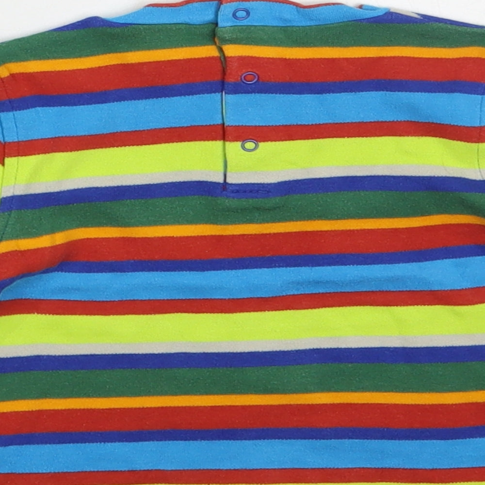 tuc tuc Baby Multicoloured Striped Cotton Pullover T-Shirt Size 18-24 Months Crew Neck Snap