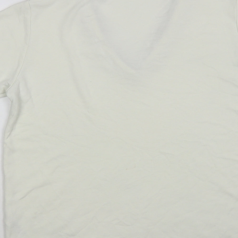 Womens UK Size S Gallery White Basic T-Shirt