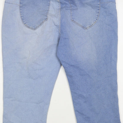 Womens UK Size 38 in Royalty Regular Fit Cropped Blue Jeans