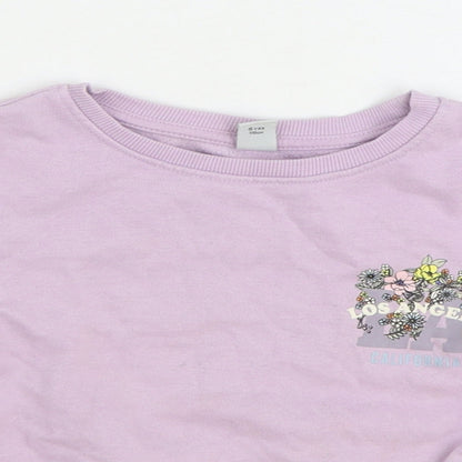 TU Girls Purple Cotton Pullover Sweatshirt Size 5 Years Pullover - Los Angeles