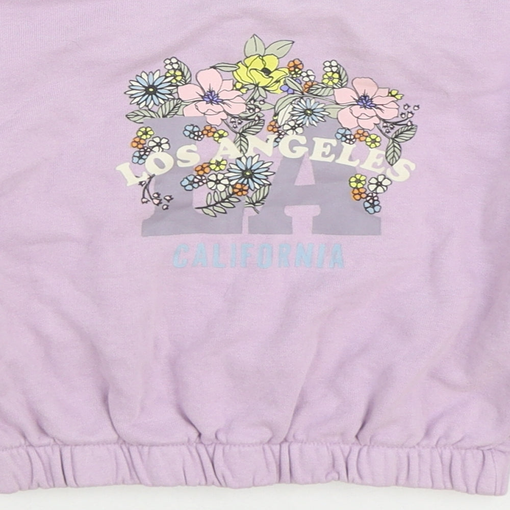 TU Girls Purple Cotton Pullover Sweatshirt Size 5 Years Pullover - Los Angeles