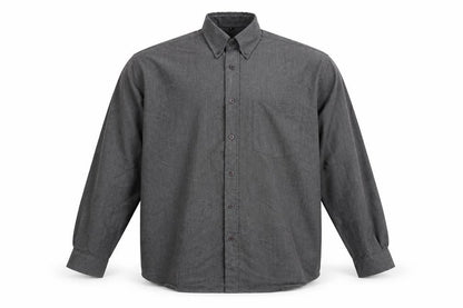 Mens UK Size L Recover Grey  Button-Up Long Sleeve Casual Shirt