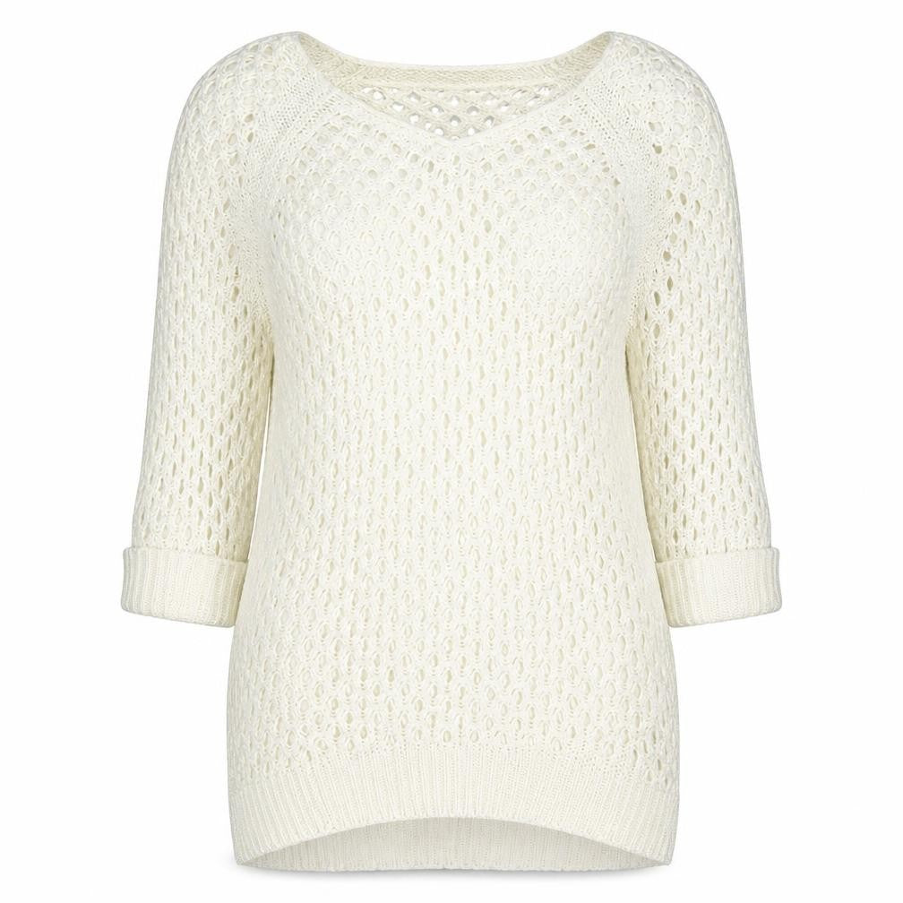 Womens UK Size S Peacocks White Pullover Jumper