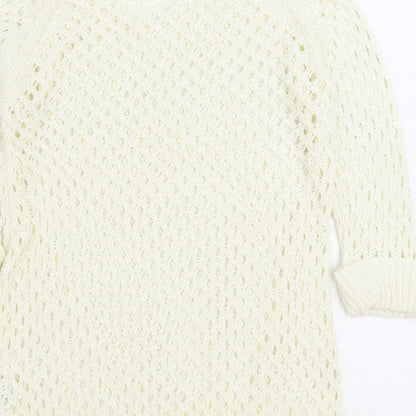 Womens UK Size S Peacocks White Pullover Jumper