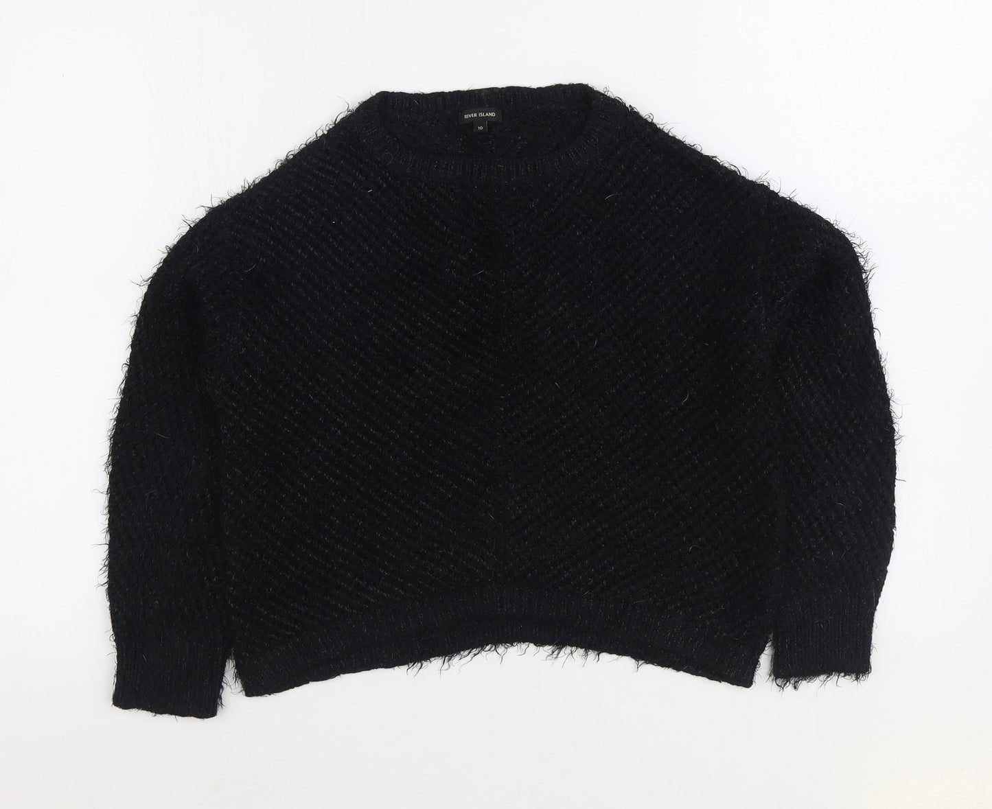 Womens UK Size 10 River Island Black Pullover Jumper