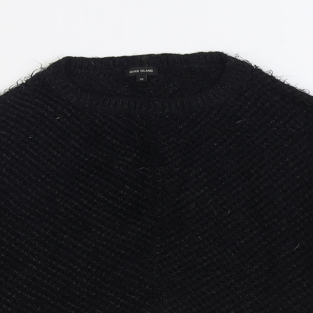 Womens UK Size 10 River Island Black Pullover Jumper