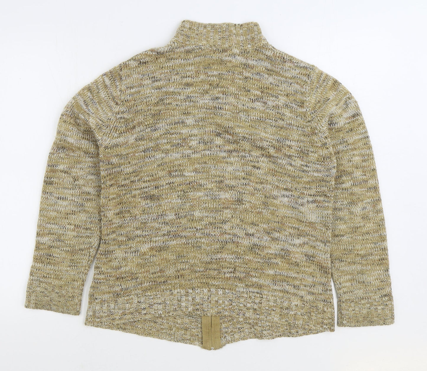 Damart Womens Brown High Neck Acrylic Full Zip Jumper Size 14