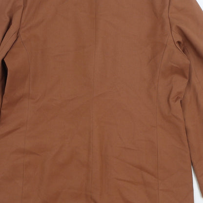 C&A Womens Brown Overcoat Coat Size 12 Button