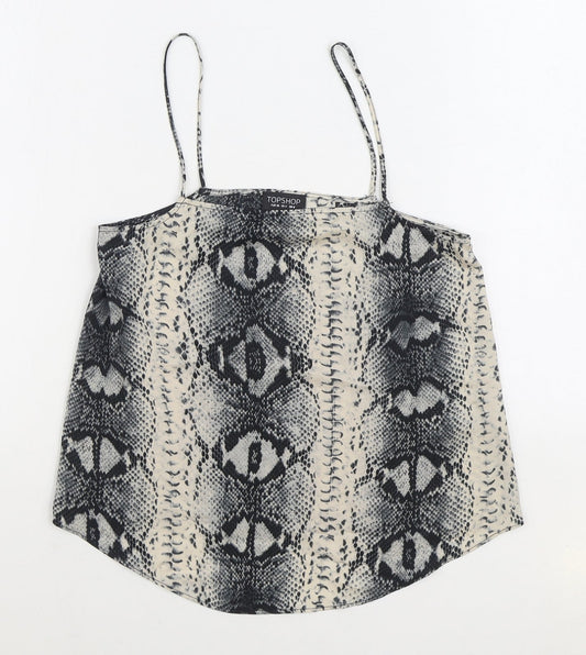 Womens UK Size 8 Topshop Grey Camisole Tank