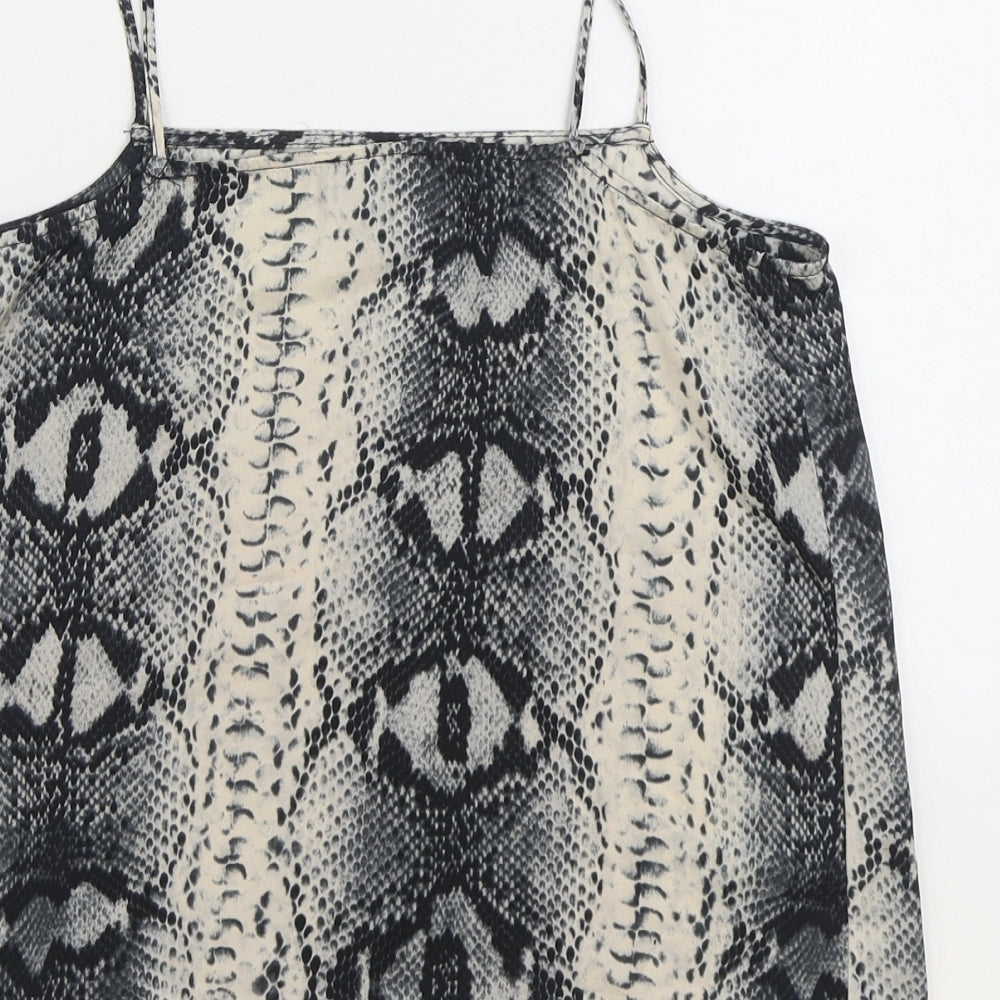 Womens UK Size 8 Topshop Grey Camisole Tank