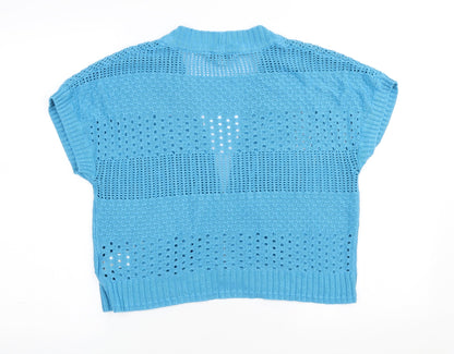 Womens UK Size 12 The Collection Blue Cardigan Jumper