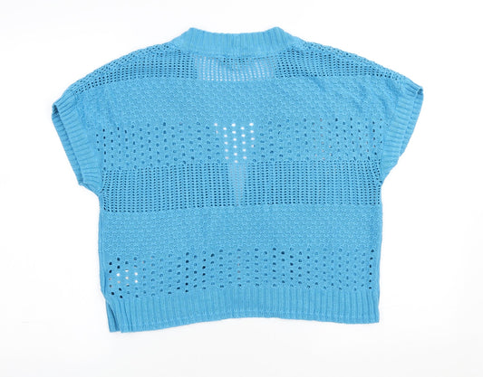 Womens UK Size 12 The Collection Blue Cardigan Jumper