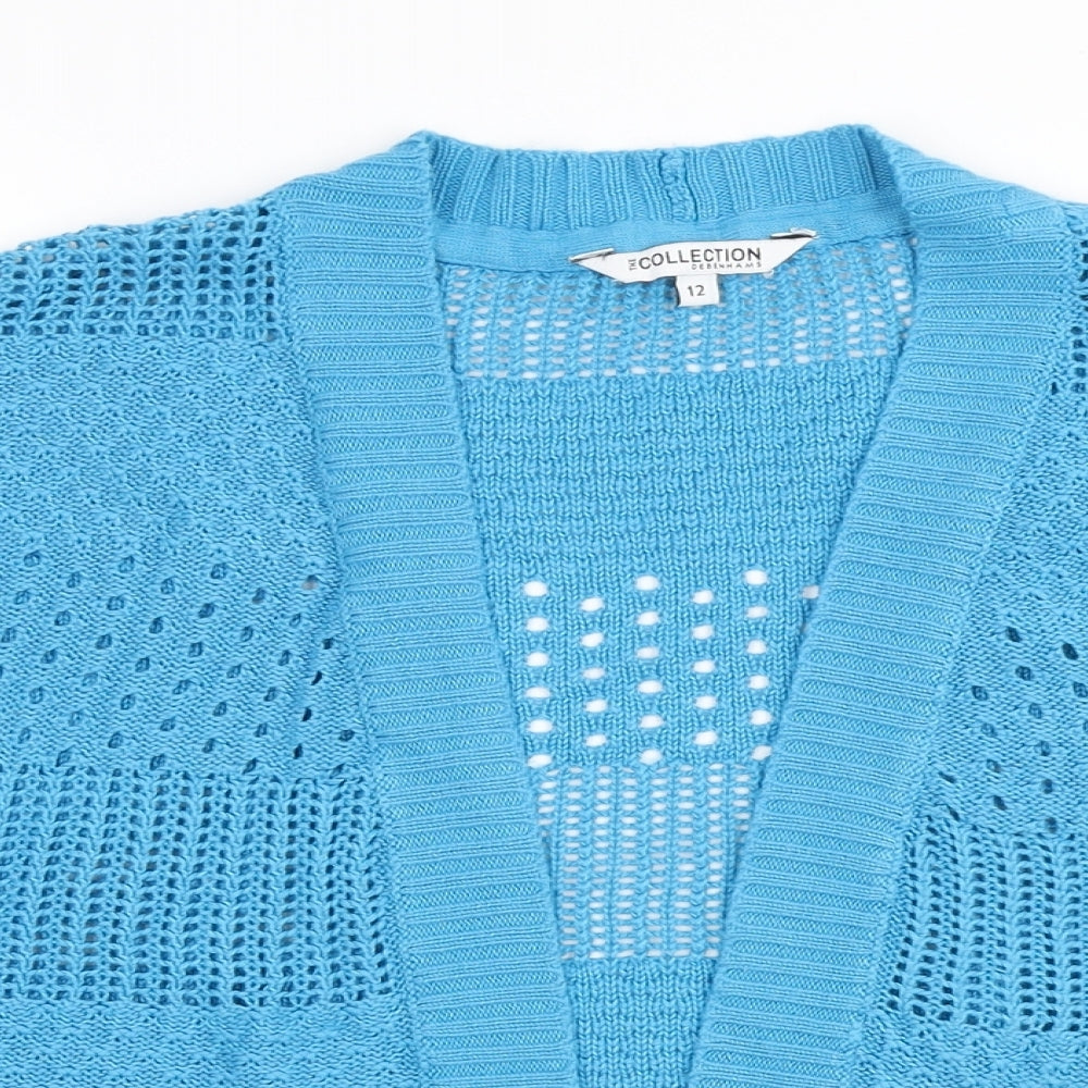 Womens UK Size 12 The Collection Blue Cardigan Jumper
