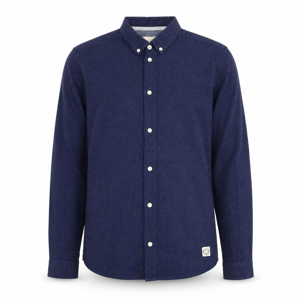 Mens UK Size S SUIT Blue  Button-Up Long Sleeve Casual Shirt