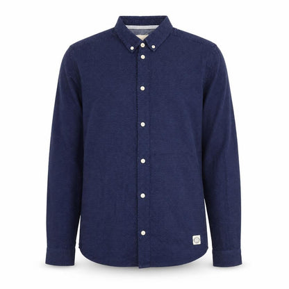 Mens UK Size S SUIT Blue  Button-Up Long Sleeve Casual Shirt