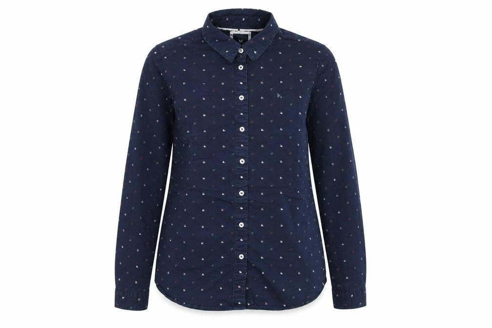 Womens UK Size 10 Crew Clothing Blue Basic Button-Up