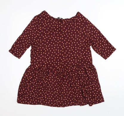 Womens UK Size 8 NEXT Red Basic Blouse