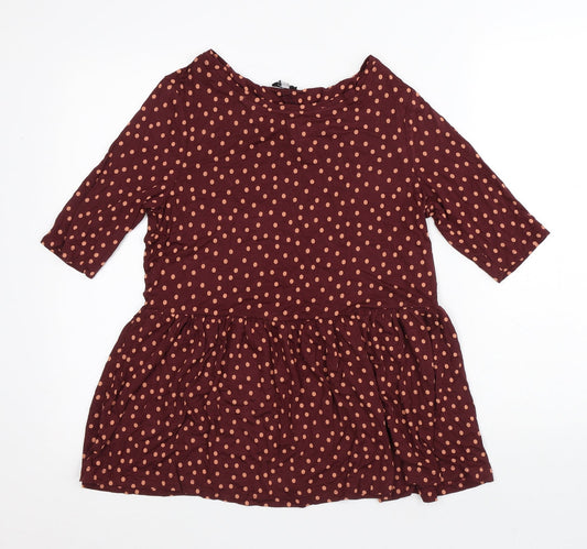 Womens UK Size 8 NEXT Red Basic Blouse