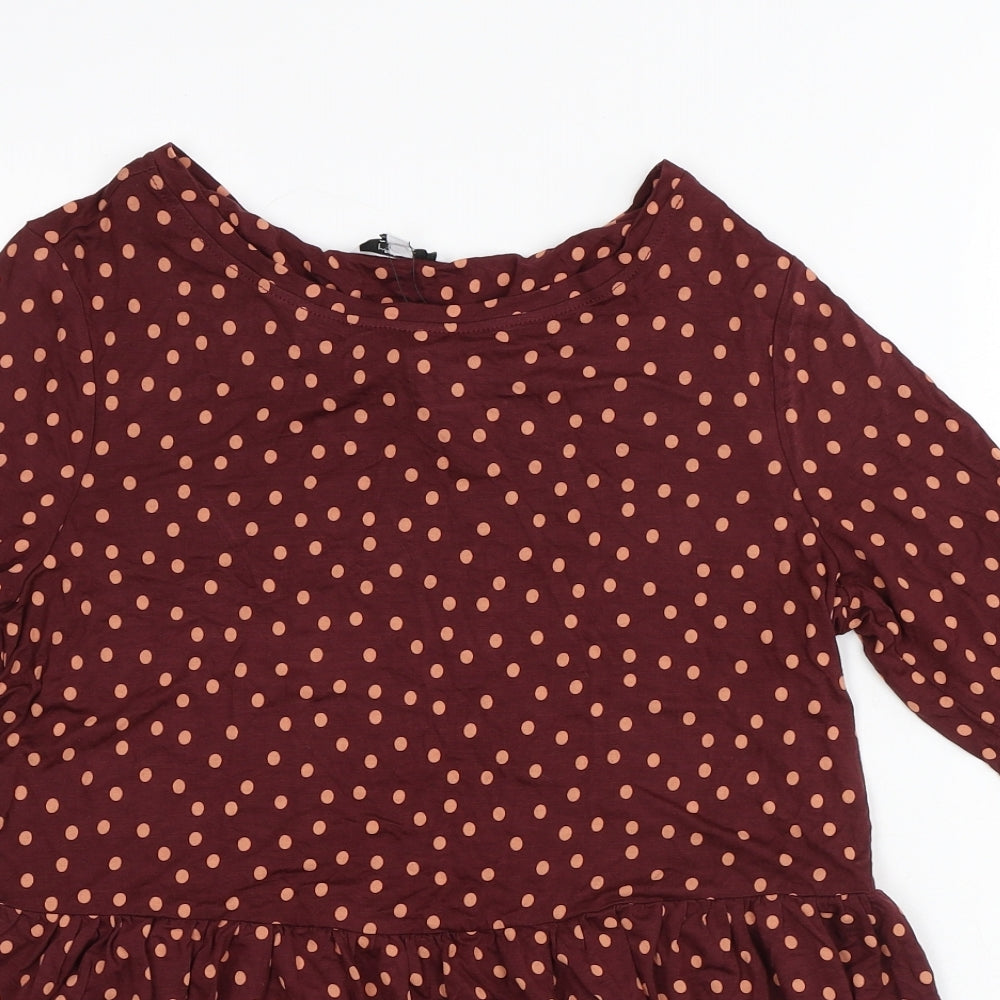 Womens UK Size 8 NEXT Red Basic Blouse
