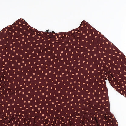 Womens UK Size 8 NEXT Red Basic Blouse