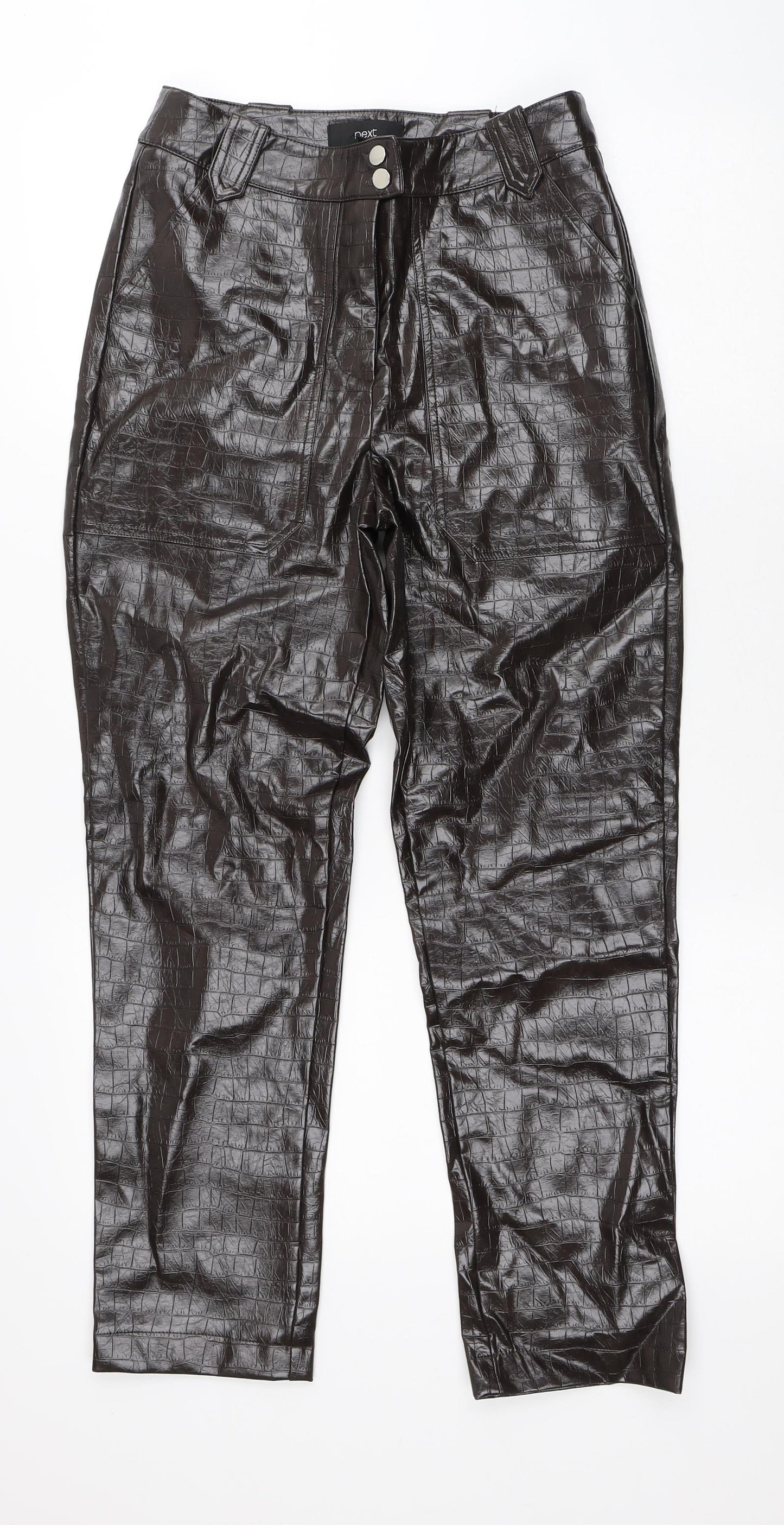 Womens UK Size 6 NEXT Regular Fit  Brown Trousers