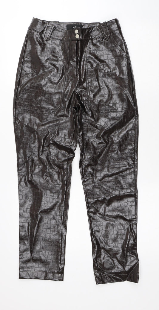 Womens UK Size 6 NEXT Regular Fit  Brown Trousers