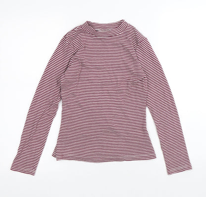 I Love Girls Wear Girls Multicoloured Striped Cotton Pullover T-Shirt Size 13 Years Round Neck