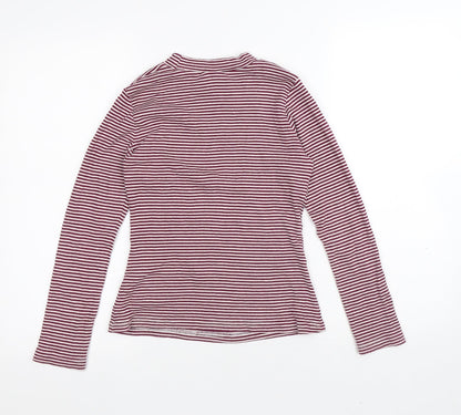 I Love Girls Wear Girls Multicoloured Striped Cotton Pullover T-Shirt Size 13 Years Round Neck