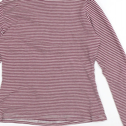 I Love Girls Wear Girls Multicoloured Striped Cotton Pullover T-Shirt Size 13 Years Round Neck
