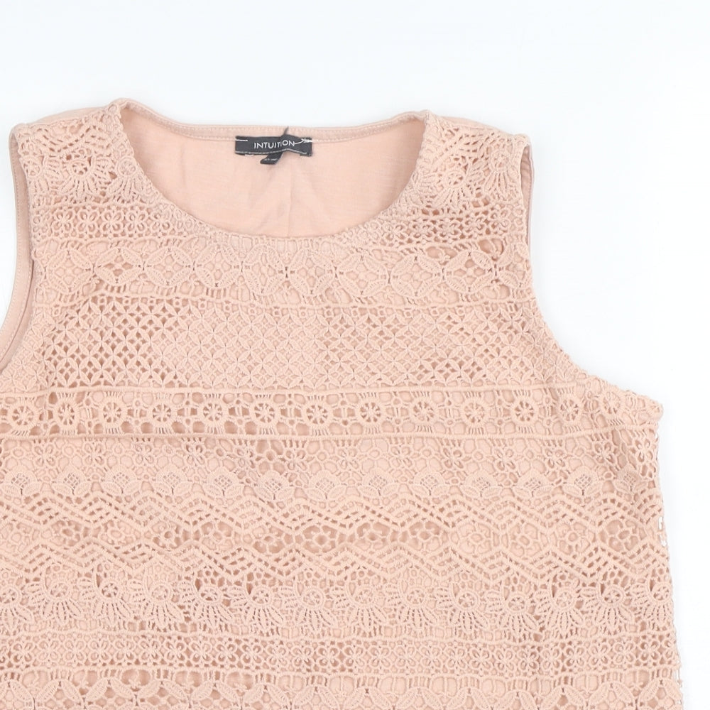 Womens UK Size 14 Intuition Pink Basic Tank