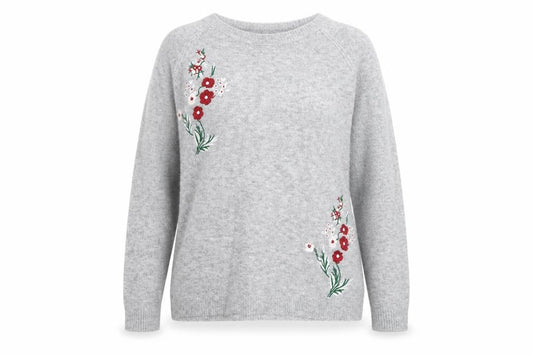 Womens UK Size 10 Intuition Grey Pullover Jumper