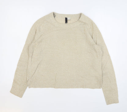 Womens UK Size M H&M Beige Pullover Jumper