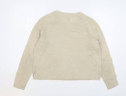 Womens UK Size M H&M Beige Pullover Jumper