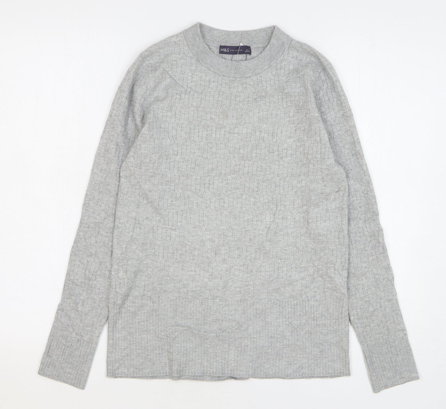 Womens UK Size 12 Marks and Spencer Grey Pullover Jumper