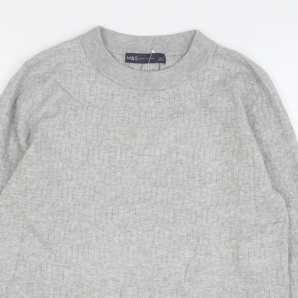 Womens UK Size 12 Marks and Spencer Grey Pullover Jumper