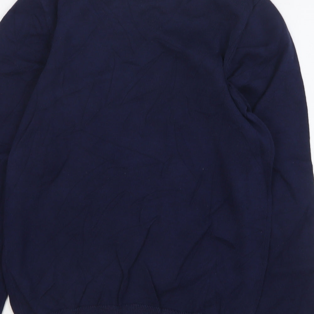 Du Pareil Girls Blue Round Neck Cotton Pullover Jumper Size 12 Years Pullover