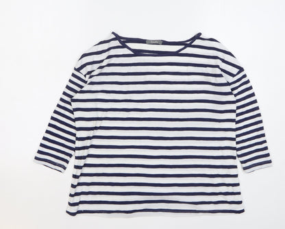 Womens UK Size 10 South Blue Basic T-Shirt
