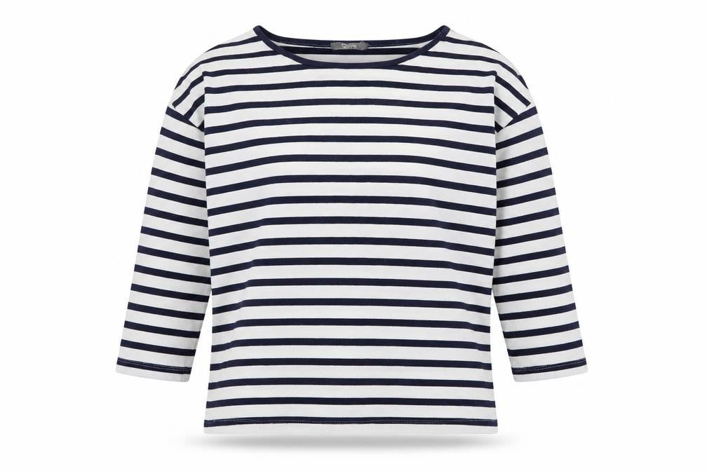 Womens UK Size 10 South Blue Basic T-Shirt