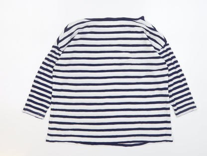Womens UK Size 10 South Blue Basic T-Shirt