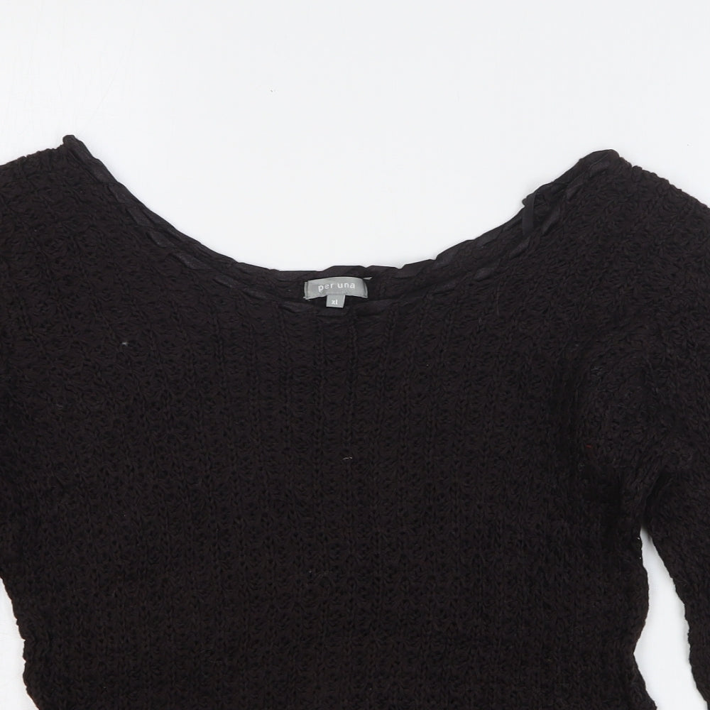 Womens UK Size XL Per Una Brown Pullover Jumper