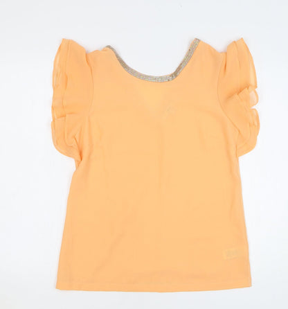 Womens UK Size 8 NEXT Orange Basic T-Shirt