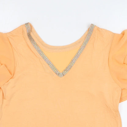 Womens UK Size 8 NEXT Orange Basic T-Shirt