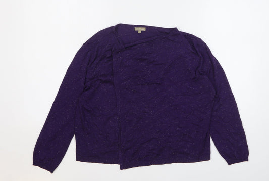 Womens UK Size 12 M&Co Purple Cardigan Jumper