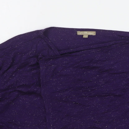 Womens UK Size 12 M&Co Purple Cardigan Jumper
